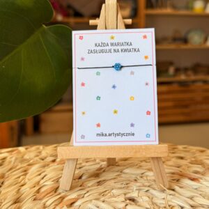 Bransoletka kwiatek – jasno niebieski