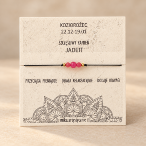 Bransoletka Zodiak „Koziorożec” – Jadeit